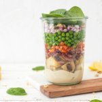 Aardappelsalade on the go met tahinidressing