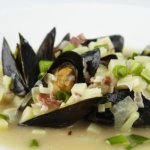 Soupe de pommes de terre et moules