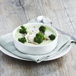 Broccoliroomsoep met oesters en sint-jakobsvruchten