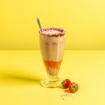 Chocolade-aardbeienmilkshake