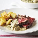 Côte à l’os met champignonsaus