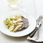 Kalfstong met asperges