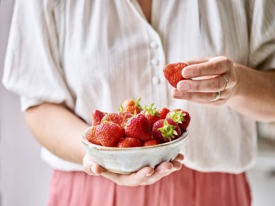 Kommetje met aardbeien Kommetje met aardbeien