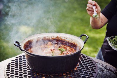 Varkensschenkel op de BBQ