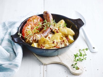 Aardappelwedges met tomaat Aardappelwedges met tomaat