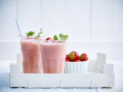 Aardbeien-citroensmoothie