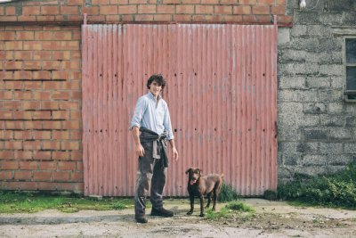 Boer Olivier met hond Boer Olivier