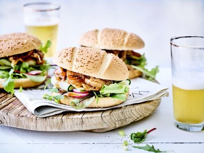 Broodje pulled rabbit met barbecuesaus Broodje pulled rabbit met barbecuesaus