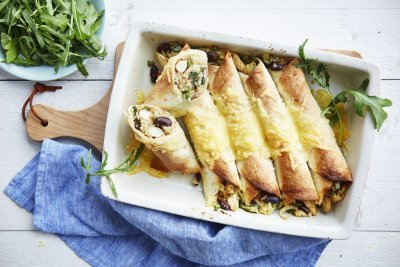 Enchilada wrap met kip Enchilada wrap met kip
