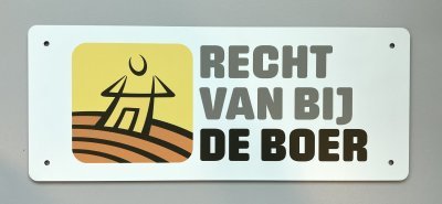 Uithangbord Recht van bij de boer