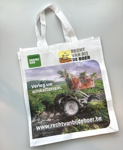 Eco draagtas Recht van bij de boer Eco draagtas Recht van bij de boer