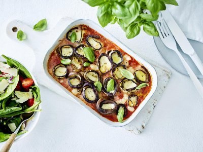 Melanzane met spinazieslaatje Melanzane met spinazieslaatje