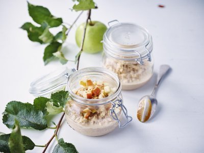 Overnight oats met appel