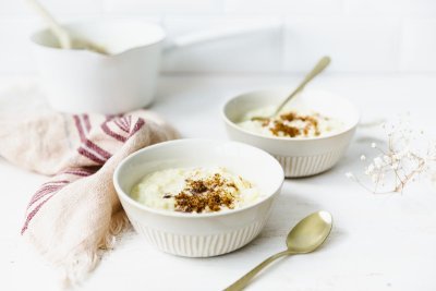 Rijstpap met bruine suiker Rijstpap met bruine suiker