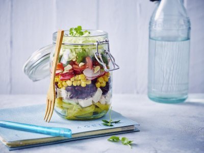 Salad in a jar Salad in a jar