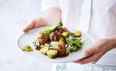 Spinaziepuree met Luikse balletjes Spinaziepuree met Luikse balletjes