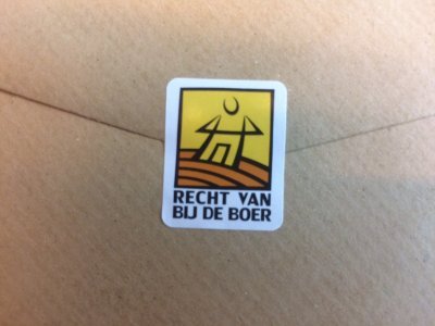 Sticker Recht van bij de boer Sticker Recht van bij de boer