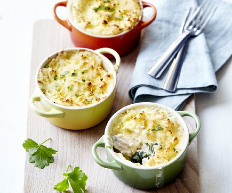 Gratin d’aiglefin aux épinards et œuf dur Gratin d’aiglefin aux épinards et œuf dur