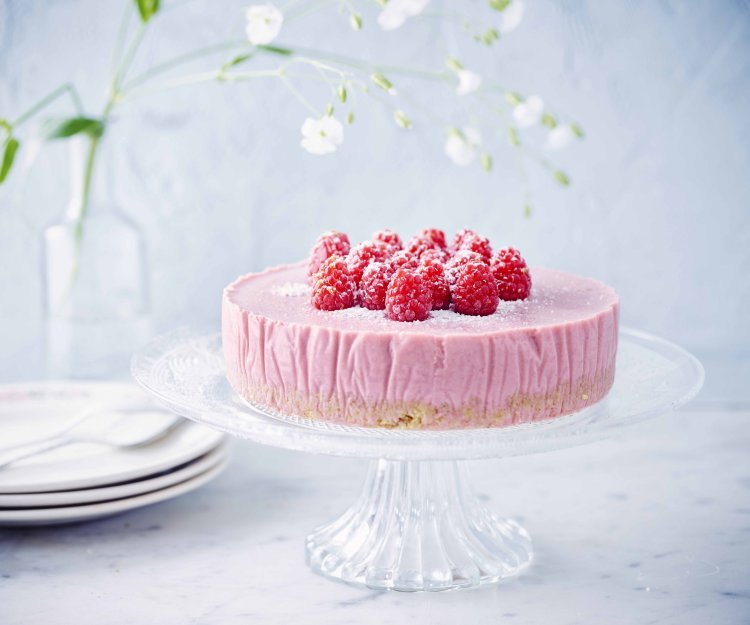 Bavarois met frambozen en vanille