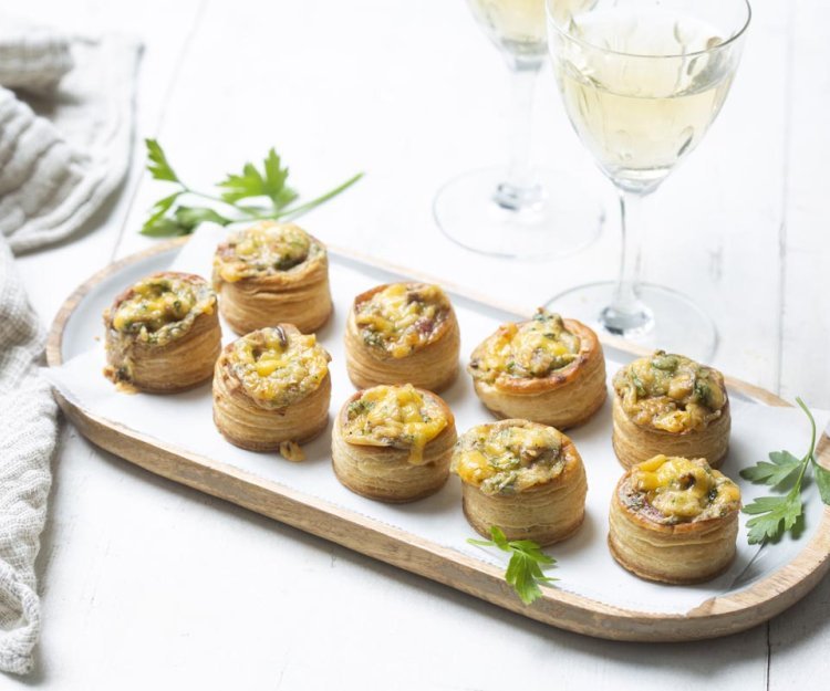 Mini bouchées au Passendale, champignons et lard Mini bouchées au Passendale, champignons et lard