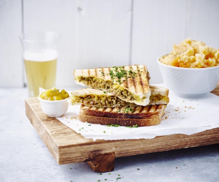 Croque gehakt met wortelstoemp Croque gehakt met wortelstoemp