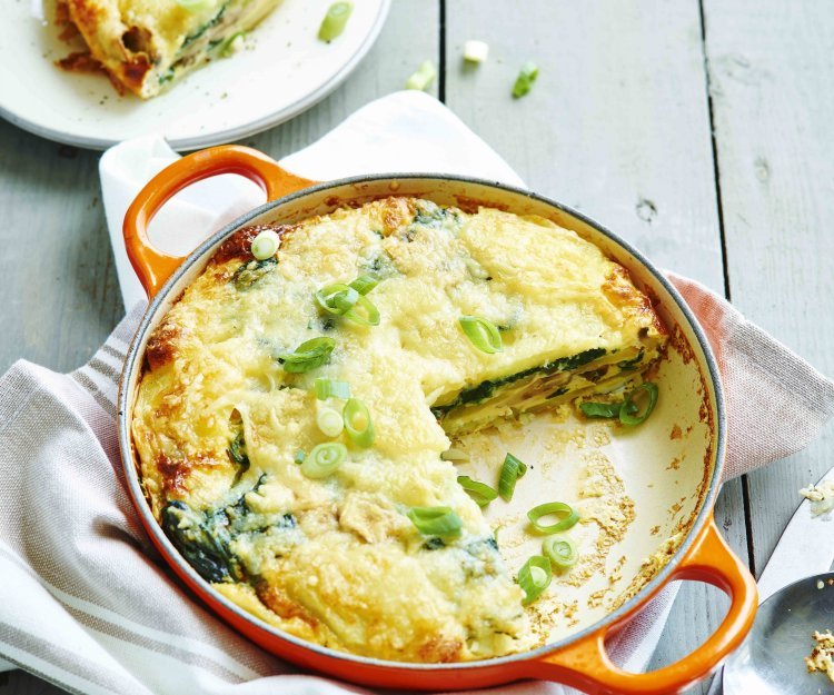 Frittata et épinards frais Frittata et épinards frais