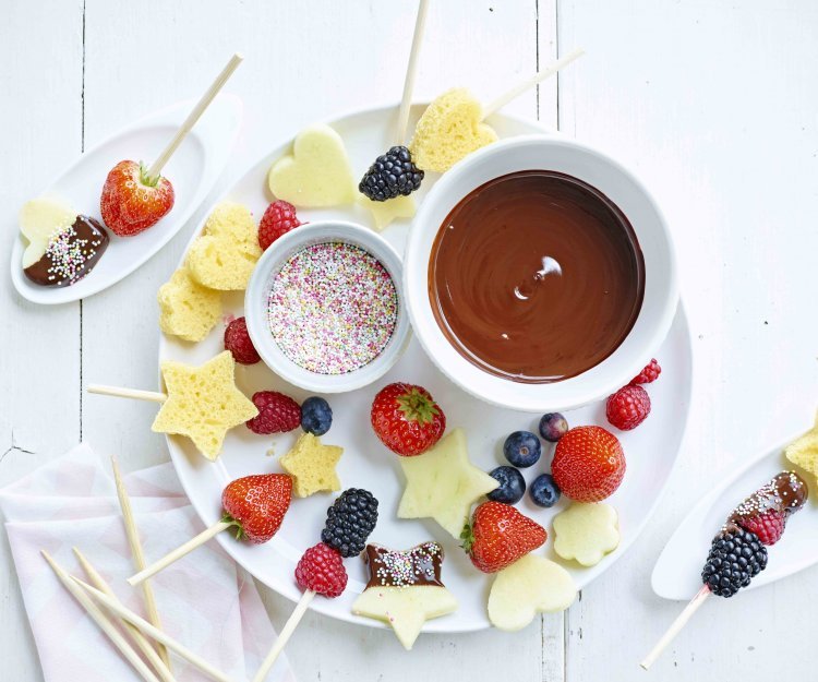 Fondue au chocolat et fruits