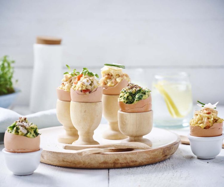 Œufs farcis aux œufs brouillés Œufs farcis aux œufs brouillés