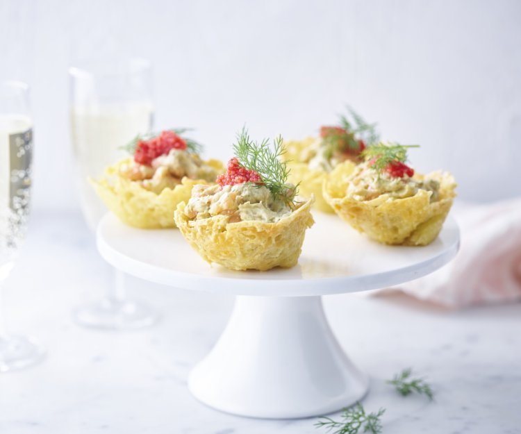 Kaascups met zalmmousse Kaascups met zalmmousse