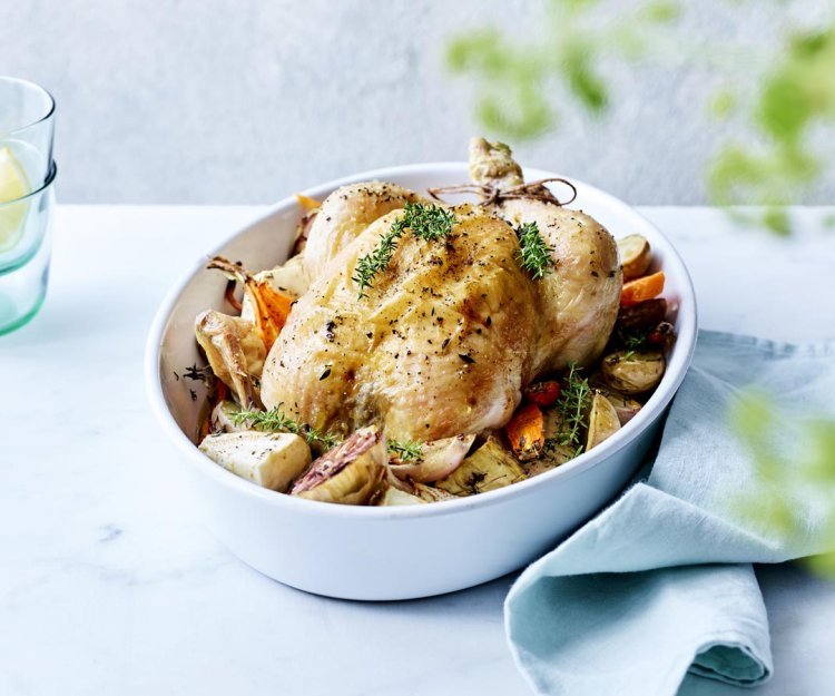 Kip in de oven met groenten Kip in de oven met groenten