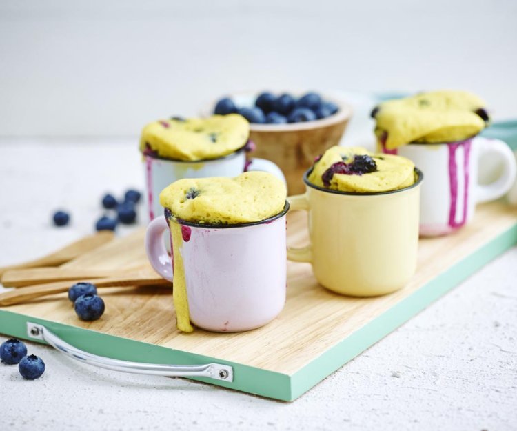 Mug cake aux myrtilles