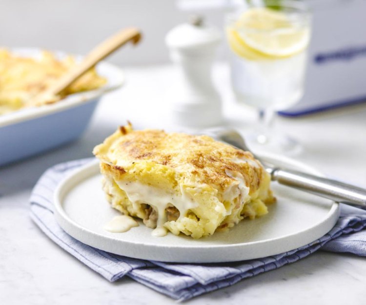 Gratin de chou-fleur, pommes de terre et haché Gratin de chou-fleur, pommes de terre et haché