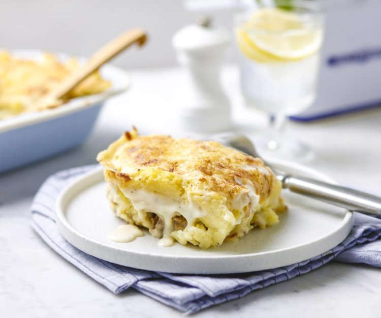 Gratin de chou-fleur, pommes de terre et haché