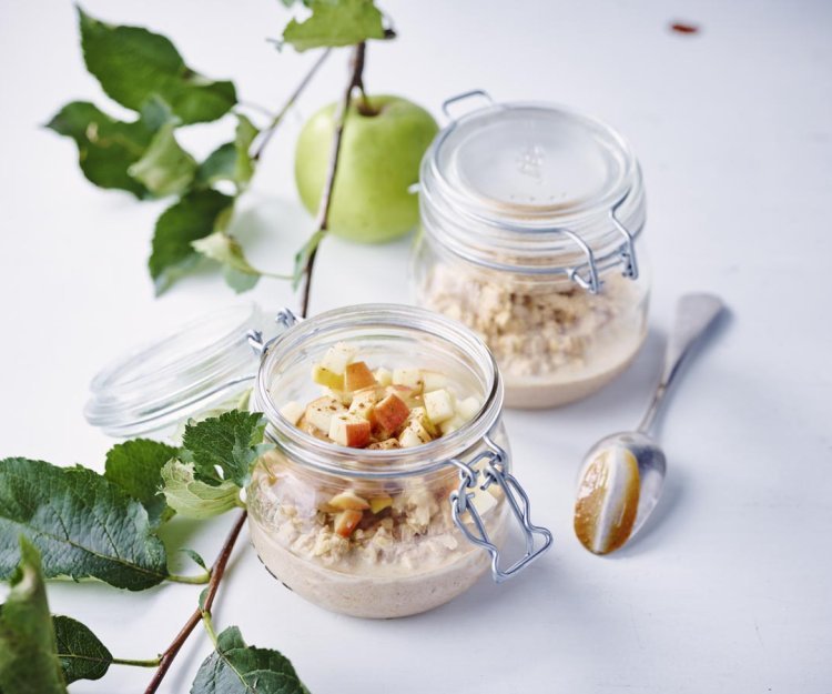 Overnight oats met appel Overnight oats met appel