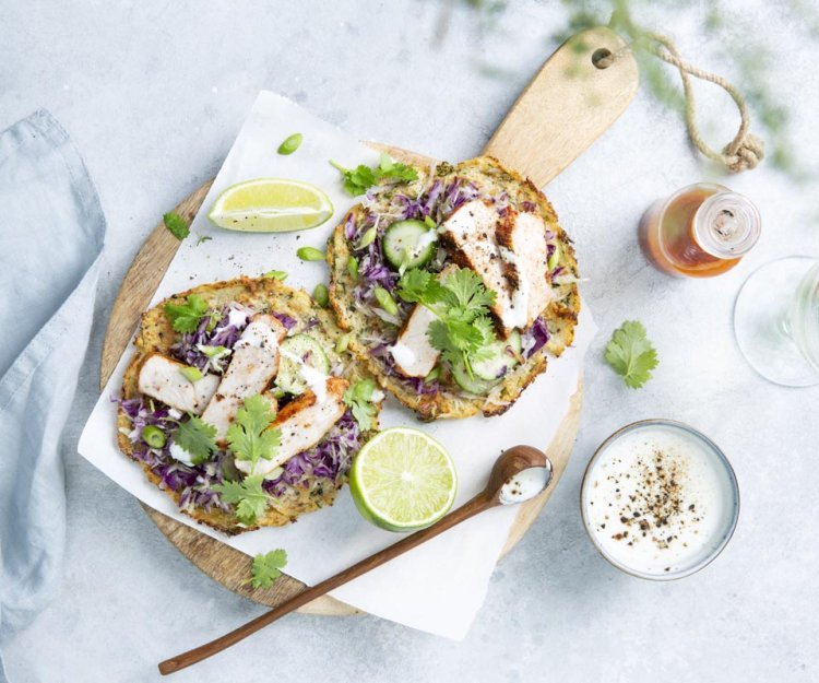 Taco’s van bloemkool met pikante mignonnette Taco’s van bloemkool met pikante mignonnette
