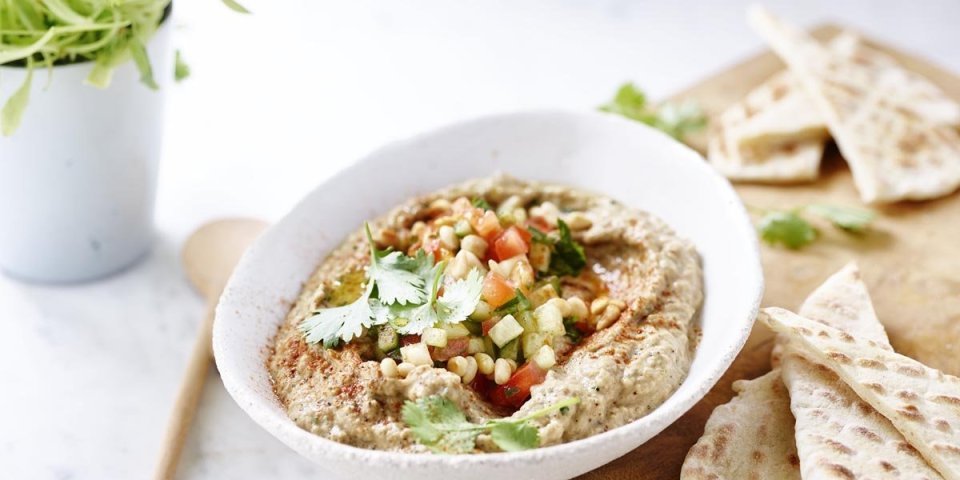 Baba Ganoush met flatbread