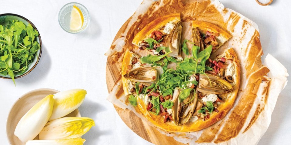Pizza met witloof Pizza met witloof
