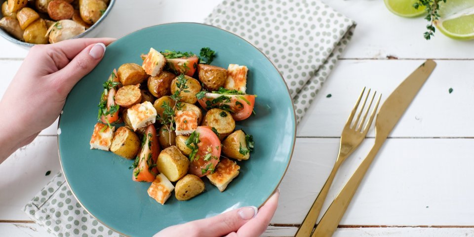 Geroosterde aardappelen met Berloumi