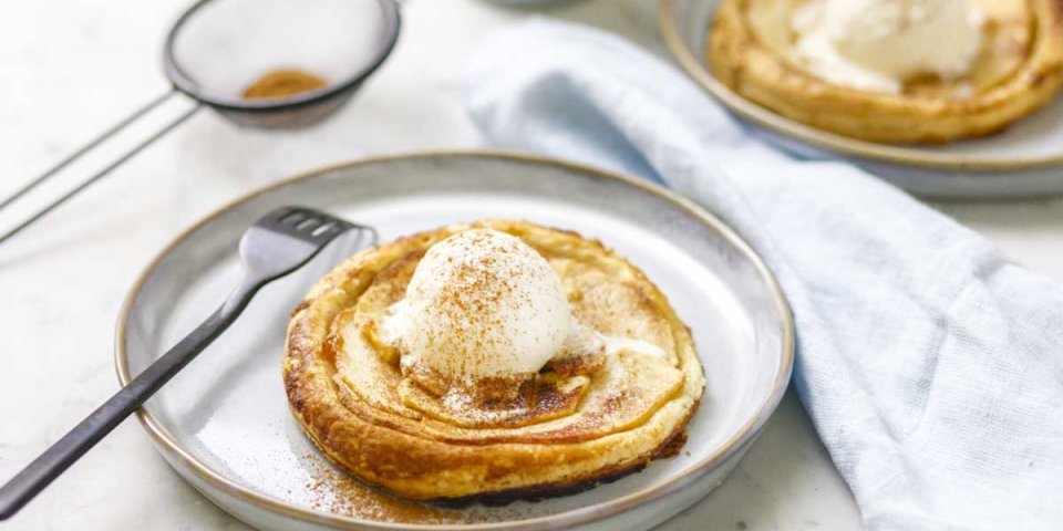 Tartelettes aux pommes et glace vanille