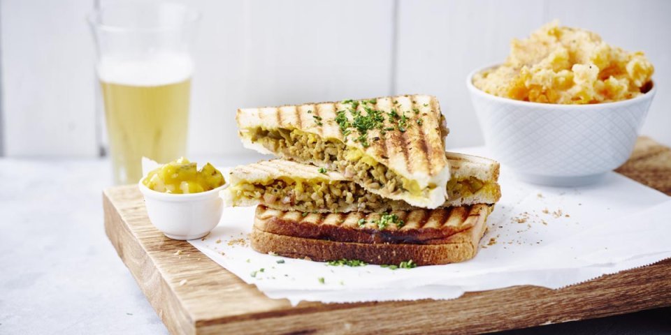 Croque gehakt met wortelstoemp Croque gehakt met wortelstoemp