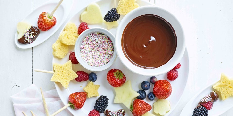 Fondue au chocolat et fruits Fondue au chocolat et fruits