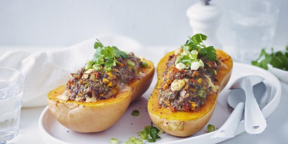 Butternut farci au haché de bœuf