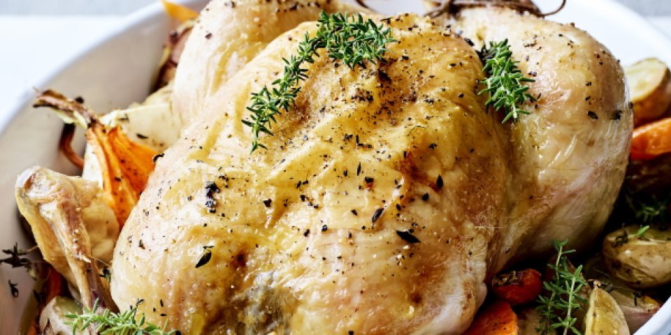 Kip in de oven gekruid met zelfgemaakte kruidenmix 