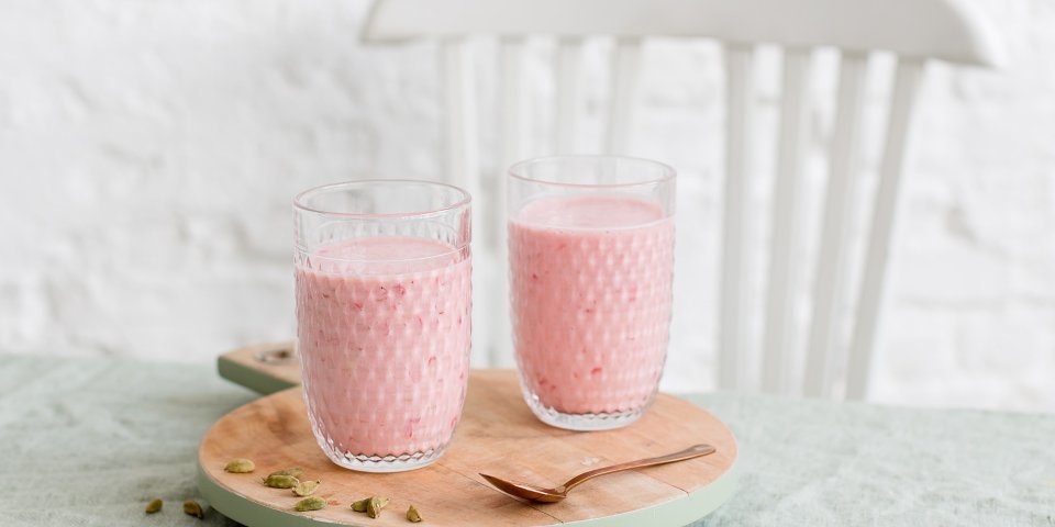 Milkshake met aardbeien