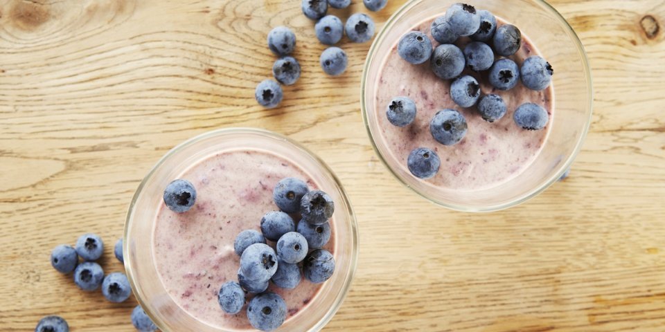 Mousse van blauwe bessen Mousse van blauwe bessen