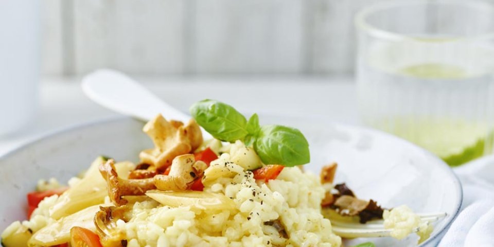 Risotto met Belgische groentjes Risotto met Belgische groentjes