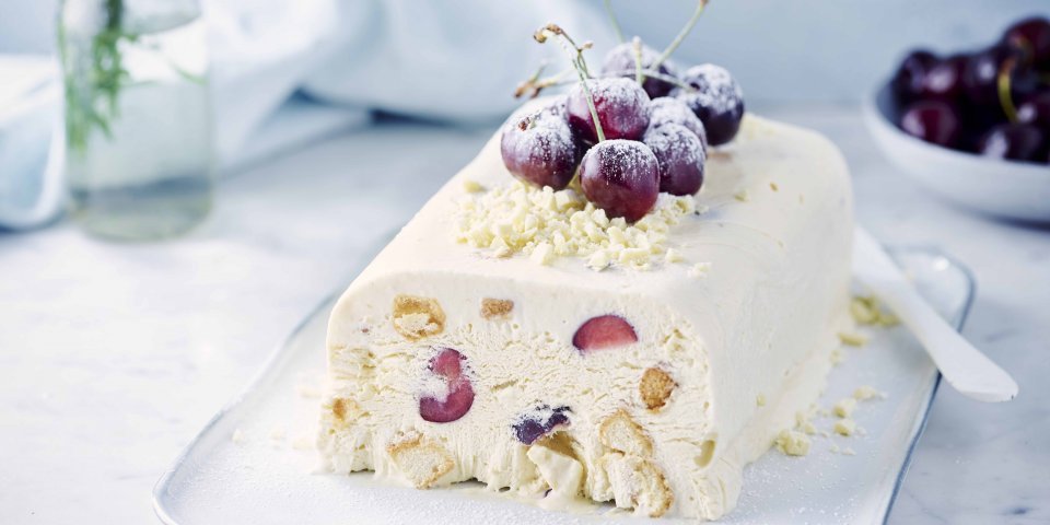 Semifreddo met kersen en witte chocolade