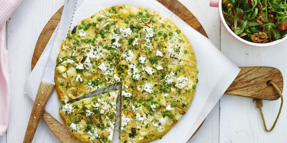 Tortilla met grondwitloof en geitenkaas Tortilla met grondwitloof en geitenkaas