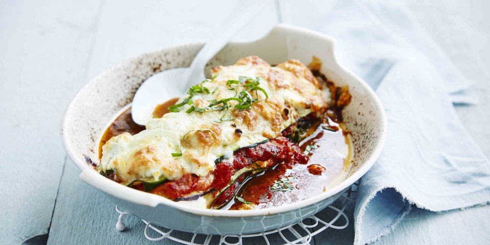 Vegetarische lasagne zonder pasta Vegetarische lasagne zonder pasta