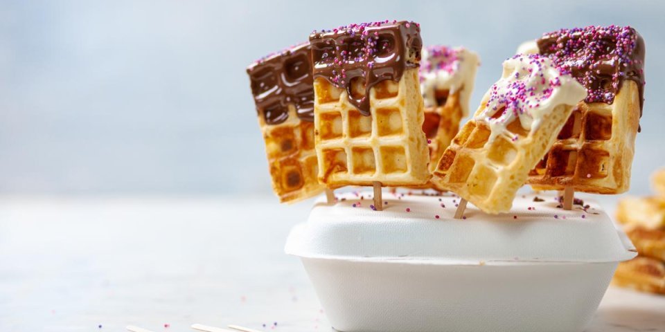 Wafels op een stokje Wafels op een stokje